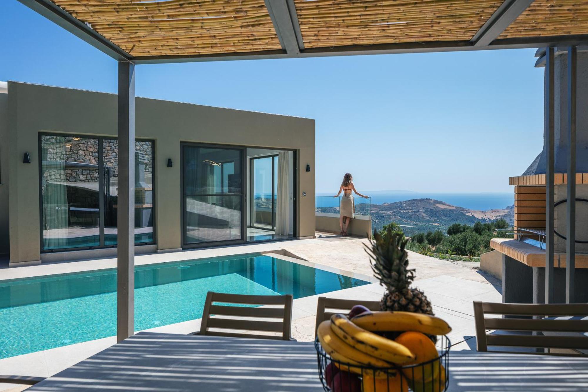 Sigma Villa, Private Swimming Pool Garden, Panoramic Sunset Villa Rethymno